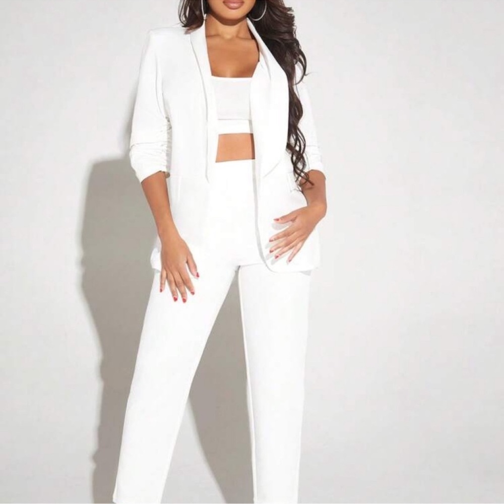 Elegant White Women's Blazer